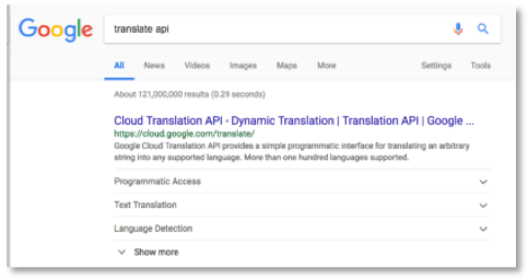 Example of new sitelinks displayed in Google