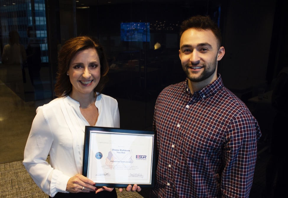 CEO of Nina Hale Honored by Department of Defense with Patriot Award