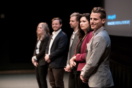 ur talented lineup of speakers for Highlights + Insights 2019. Left to Right: Lauren Beerling, Nate Endres, Spencer Jahnke, Heather Rist Murphy, Evan Trevers.